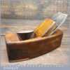 Vintage Carpenter’s Beechwood Smoothing Block Plane Copper Toe Plate - Good Condition