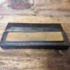 Vintage 8” x 1 ¾” Natural Washita Oil Stone Nice Mahogany Box - Lapped Flat
