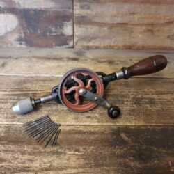 Vintage Millers Falls Co USA No: 5 Double Pinion Egg Beater Hand Drill 13 Bits