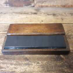 Vintage 8” x 2” x 1” Welsh Slate Oil Stone In Beechwood Box - Lapped Flat