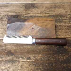 Vintage Serrated Edge Steel Comb Cutter Rosewood Handle Stamped 40S