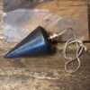 Vintage 2 ½” Cast Steel Plumb Bob With Brass String Retainer - Good Condition