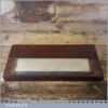 Vintage 8” x 2” Natural Washita Oil Stone Nice Mahogany Box - Lapped Flat