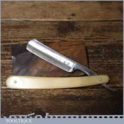 Vintage George Butler & Co. ART cast steel KEEN cut throat razor in fair used condition.