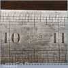 Vintage No: 28 J Rabone 12” Double Sided Imperial Steel Ruler - Good Condition