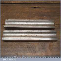 Rare Vintage Pair Sunbeam Talbot Automotive 6” Engineer’s Parallel Cast Steel Blocks