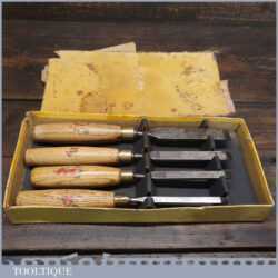 Vintage Boxed Set Buck & Hickman Toga Brand Firmer Chisels 1/4” - 3/4” Fully Refurbished