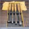 Vintage Boxed Set Buck & Hickman Toga Brand Firmer Chisels 1/4” - 3/4” Fully Refurbished