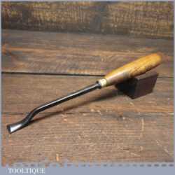 New Old Stock vintage Henry Taylor 1/2” No: 37 wood carving bent back spoon gouge chisel.