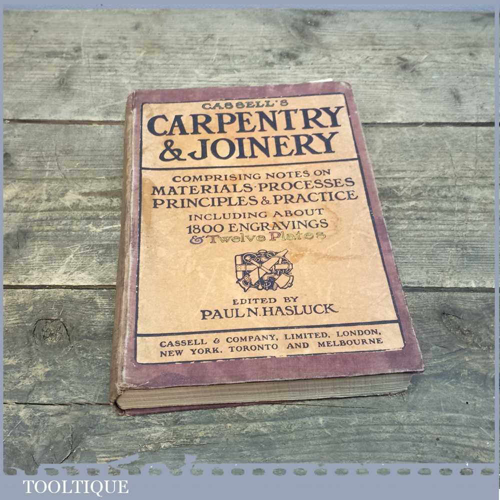 Vintage Woodworkers Cassell’s Carpentry And Joinery Book Paul N