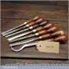 Vintage Starter Set Of 7 No: Marples Wood Carving Chisels - Fully Refurbished
