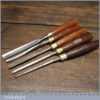 Vintage Starter Set Of 5 No: Marples Wood Carving Chisels - Fully Refurbished