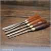 Vintage Starter Set Of 5 No: Marples Wood Carving Chisels - Fully Refurbished