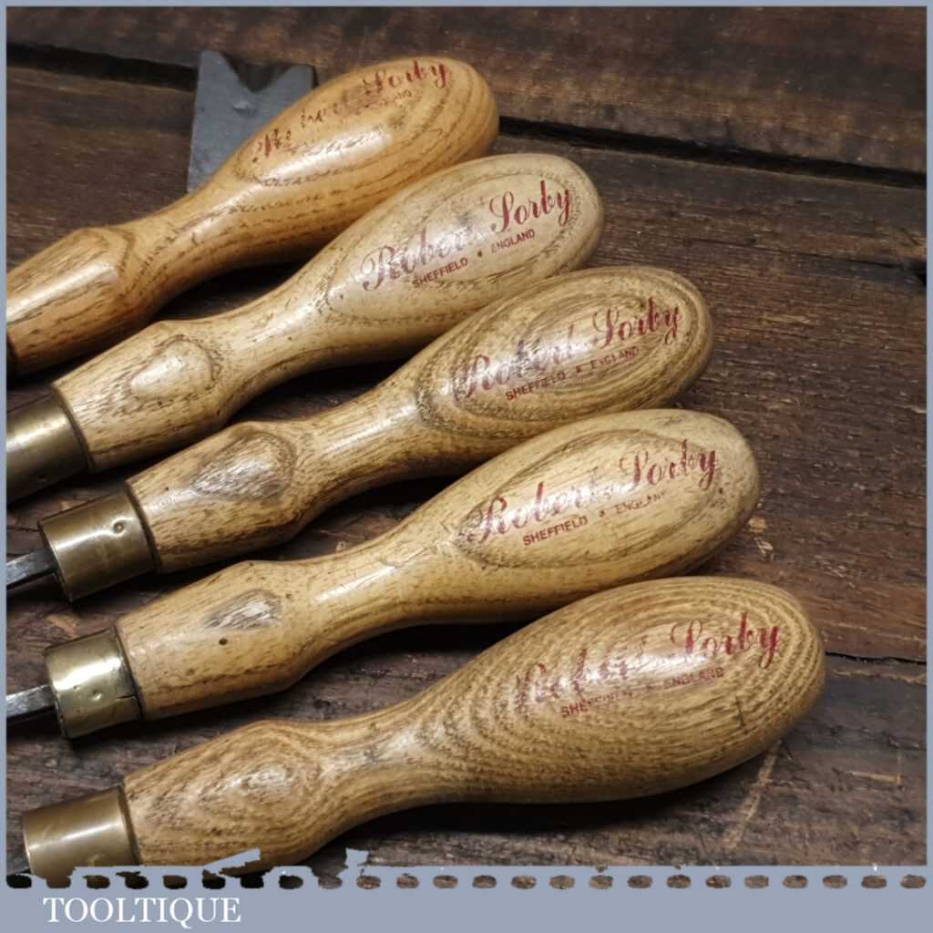 Vintage Set Of 5 No: Robert Sorby Wood Carving Chisels – Fully ...