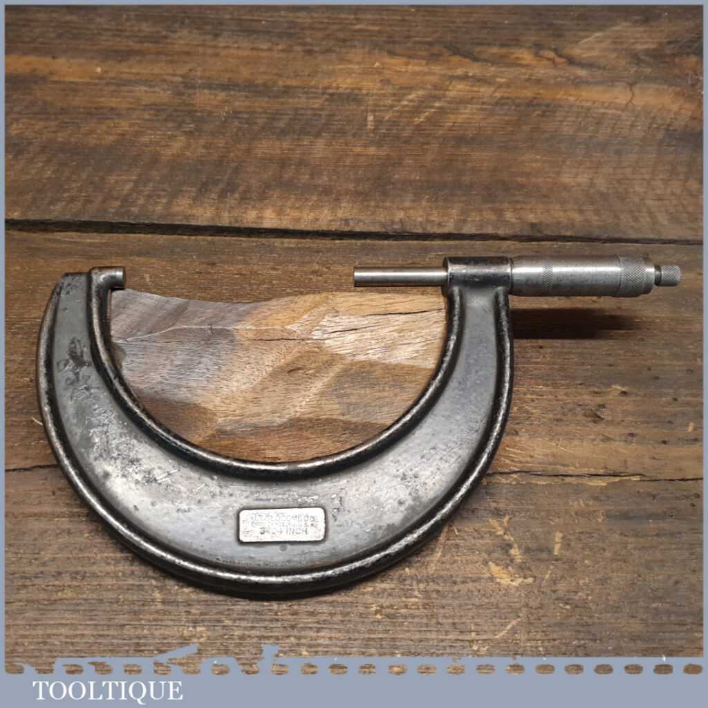 Vintage J. T. Slocomb Co USA 3” – 4” Imperial Micrometer - Good Condition
