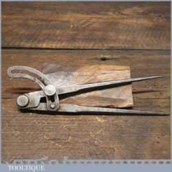 Vintage Leatherworking 7” Square Leg Cast Steel Wing Dividers - Good Condition