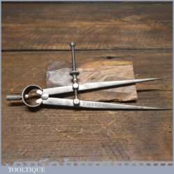 Vintage L. S. Starrett Co USA 7” Steel Spring Dividers - Good Condition