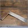 Vintage Carpenters 12” Rosewood And Brass Try Square - Good Condition