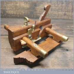 Antique Atkin & Sons Sheffield 1847-1900 Beechwood & Brass Skew Bladed Fillister Plane