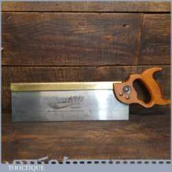Vintage W. Tyzack & Turner 14” Brass Back Tenon Saw 11 TPI - Sharpened Ready To Use
