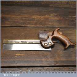 Rare Antique G H Buck 1852-1898 8” Brass Back Dovetail Saw 16 TPI - Sharpened