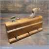 Antique Beechwood Moving Fillister Plane Dovetailed Boxwood Insert - Good Condition