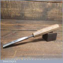 Vintage Henry Taylor Acorn 1/2” Straight Wood Carving Gouge Chisel - Good Condition