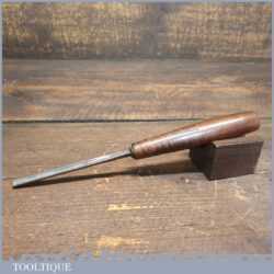 Antique S.J. Addis Junr C1840 1/4” Straight Wood Carving Gouge Chisel