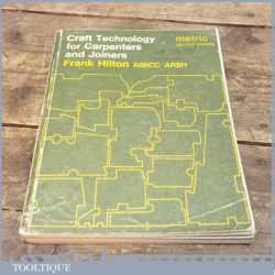 Vintage Carpenters And Joiners Book By Frank Hilton