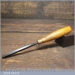 Vintage W Marples & Sons 1/4” Straight Wood Carving V Parting Chisel