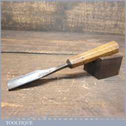 Vintage J Shaw 3/4” Straight Woodcarving Gouge Chisel