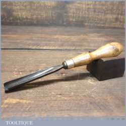 Vintage 1/2” No 19 Straight Woodcarving Deep Gouge Chisel