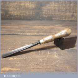 Vintage J B Addis & Sons 1/2” No 5 Straight Wood Carving Gouge Chisel