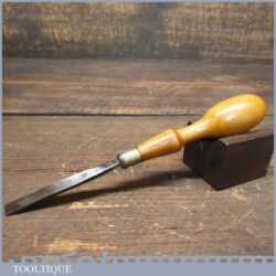 Vintage H Taylor 3/8” No 15 Straight Woodcarving Gouge Chisel