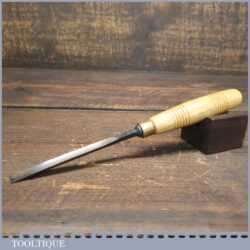 Vintage H Taylor 3/8” No 4 Straight Woodcarving Gouge Chisel