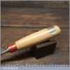 Vintage Ashley Iles 3/8” Straight Woodcarving V Parting Chisel - Sharpened Honed