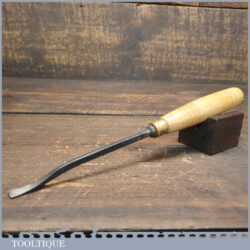 Vintage H. Taylor Acorn Brand 3/8” No: 21 Woodcarving Spoon Bit Chisel