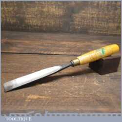 Vintage H. Taylor 3/4” Straight Wood Carving Gouge Chisel - Sharpened Honed