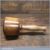 Handmade Wood Turned Reclaimed Old Lignum Vitae Mallet - Oak Handle Ebony Wedge