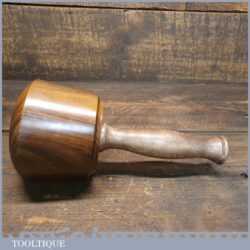 Handmade Wood Turned Reclaimed Old Lignum Vitae Mallet - London Plane Handle