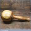 Handmade Wood Turned Reclaimed Old Lignum Vitae Mallet - Yew Handle
