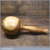 Handmade Wood Turned Reclaimed Old Lignum Vitae Mallet - Yew Handle