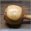 Handmade Wood Turned Reclaimed Old Lignum Vitae Mallet - Yew Handle