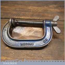Vintage 3” Record Woodworking G Clamp - Good Condition Ready To Use