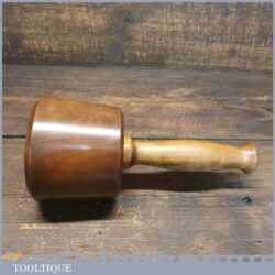 Handmade Wood Turned Reclaimed Old Lignum Vitae Mallet - Yew Handle