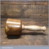 Handmade Wood Turned Reclaimed Old Lignum Vitae Mallet - Ash Handle