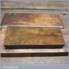 Vintage 4 ½” x 1 ¾” Washita Oil Stone In Mahogany Box - Lapped flat