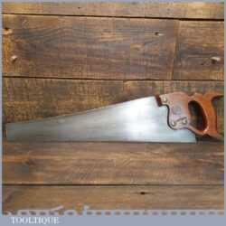 Vintage 20” Henry Disston Philadelphia USA 1940-47 D8 Cross Cut Panel Saw - Sharpened