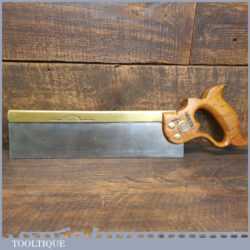 Vintage Henry Disston Philadelphia USA 12” Brass Back Tenon Saw 1887-1896 - Sharpened