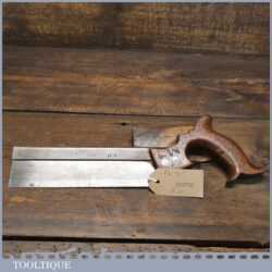 Vintage Taylor Brothers 9” Steel Back Dovetail Saw Dated 1918 WW1 - Sharpened Refurbished